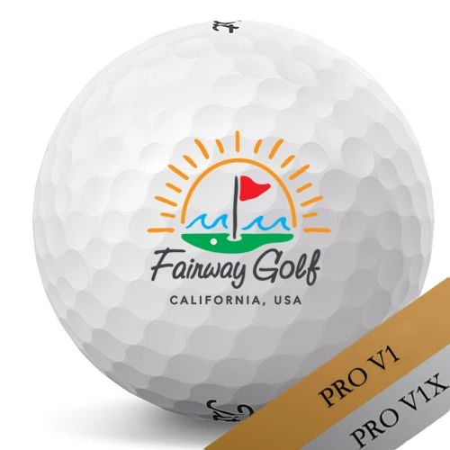 Titleist Pro V1 V1x Sun & Wave California Logo Golf Balls 3 Titleist Pro V1 V1x Sun & Wave California Logo Golf Balls