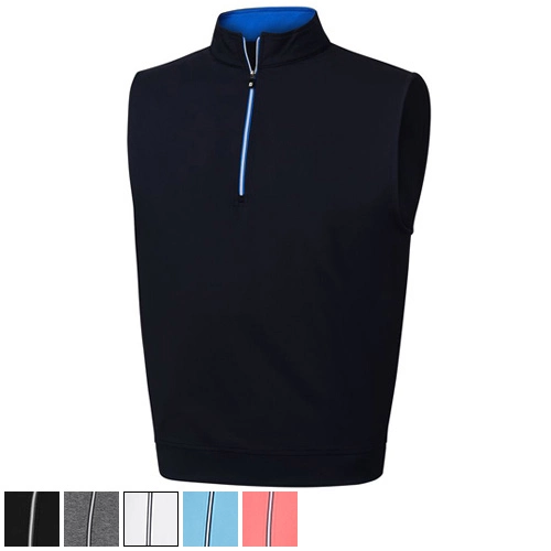 FootJoy Performance Half-Zip Jersey Vest W/Gathered Waist 3 FootJoy Performance Half-Zip Jersey Vest W/Gathered Waist