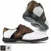 Footjoy FJ Originals Cleatd Plain Toe Twin Saddle Shoes -Fairway Golf Sales 2022 FTJ1066 1066