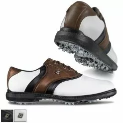 Footjoy FJ Originals Cleatd Plain Toe Twin Saddle Shoes