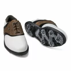 Footjoy FJ Originals Cleatd Plain Toe Twin Saddle Shoes -Fairway Golf Sales 2022 FTJ1066 1066f
