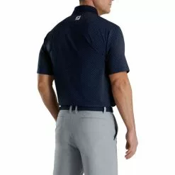 Footjoy Diamond Dot Print Lisle Self Collar -Fairway Golf Sales 2022 FTJ1345e
