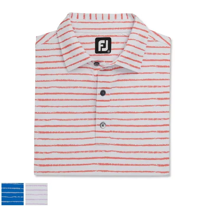 Footjoy Chalk Line Print Stretch Pique Self Collar 3 Footjoy Chalk Line Print Stretch Pique Self Collar