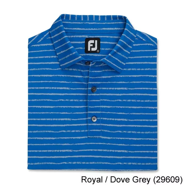 Footjoy Chalk Line Print Stretch Pique Self Collar 4 Footjoy Chalk Line Print Stretch Pique Self Collar - Image 2