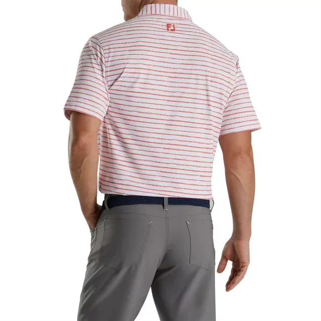 Footjoy Chalk Line Print Stretch Pique Self Collar 10 Footjoy Chalk Line Print Stretch Pique Self Collar - Image 8