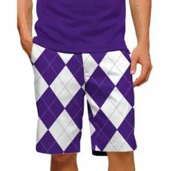 LoudMouth Purple & White Shorts