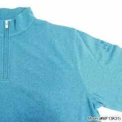 Peter Millar Heather Interlock Quarter Zip Sweaters W/ Logo -Fairway Golf Sales 2022 PTM0003 3b