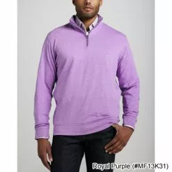Peter Millar Heather Interlock Quarter Zip Sweaters W/ Logo -Fairway Golf Sales 2022 PTM0003 3e