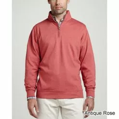 Peter Millar Heather Interlock Quarter Zip Sweaters W/ Logo -Fairway Golf Sales 2022 PTM0003 3f
