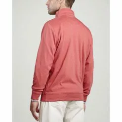 Peter Millar Heather Interlock Quarter Zip Sweaters W/ Logo -Fairway Golf Sales 2022 PTM0003 3g