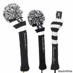 RocketTour Black Base Rugby Stripe Pom Pom Headcover -Fairway Golf Sales 2022 ROC0001 1f