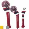 RocketTour Red Base Rugby Stripe Pom Pom Headcover
