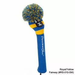 RocketTour Royal Blue Base Rugby Stripe Pom Pom Headcover -Fairway Golf Sales 2022 ROC0007 7e