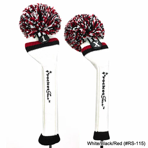 RocketTour Victory Stripe Knit Pom Pom Headcover 6 RocketTour Victory Stripe Knit Pom Pom Headcover - Image 4