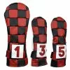 Rose & Fire Checkered Premium USA Leather Headcover 2 Rose & Fire Checkered Premium USA Leather Headcover -Fairway Golf Sales 2022 RSF0042 42