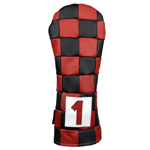 Rose & Fire Checkered Premium USA Leather Headcover 4 Rose & Fire Checkered Premium USA Leather Headcover - Image 2