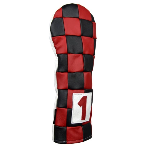 Rose & Fire Checkered Premium USA Leather Headcover 5 Rose & Fire Checkered Premium USA Leather Headcover - Image 3