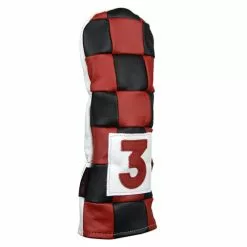 Rose & Fire Checkered Premium USA Leather Headcover 11 Rose & Fire Checkered Premium USA Leather Headcover -Fairway Golf Sales 2022 RSF0042 42c