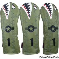 Rose & Fire Bomber/Warhawk Premium USA Leather Headcover -Fairway Golf Sales 2022 RSF0054e