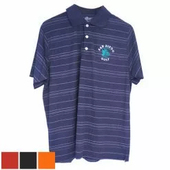 San Diego Gifts San Diego Gift Three Color Textured Stripe Polo Shirts