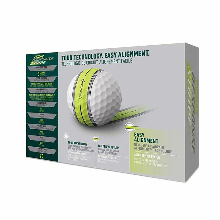 TaylorMade Tour Response Stripe Golf Ball 5 TaylorMade Tour Response Stripe Golf Ball - Image 3